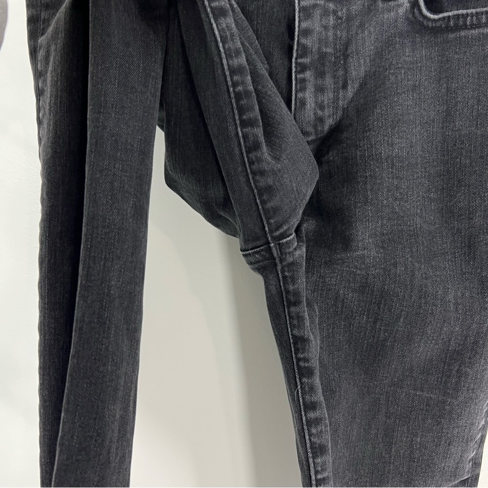 Marine Layer High Rise Skinny Washed Black Jeans Raw Hem Size 26 - Picture 4 of 9